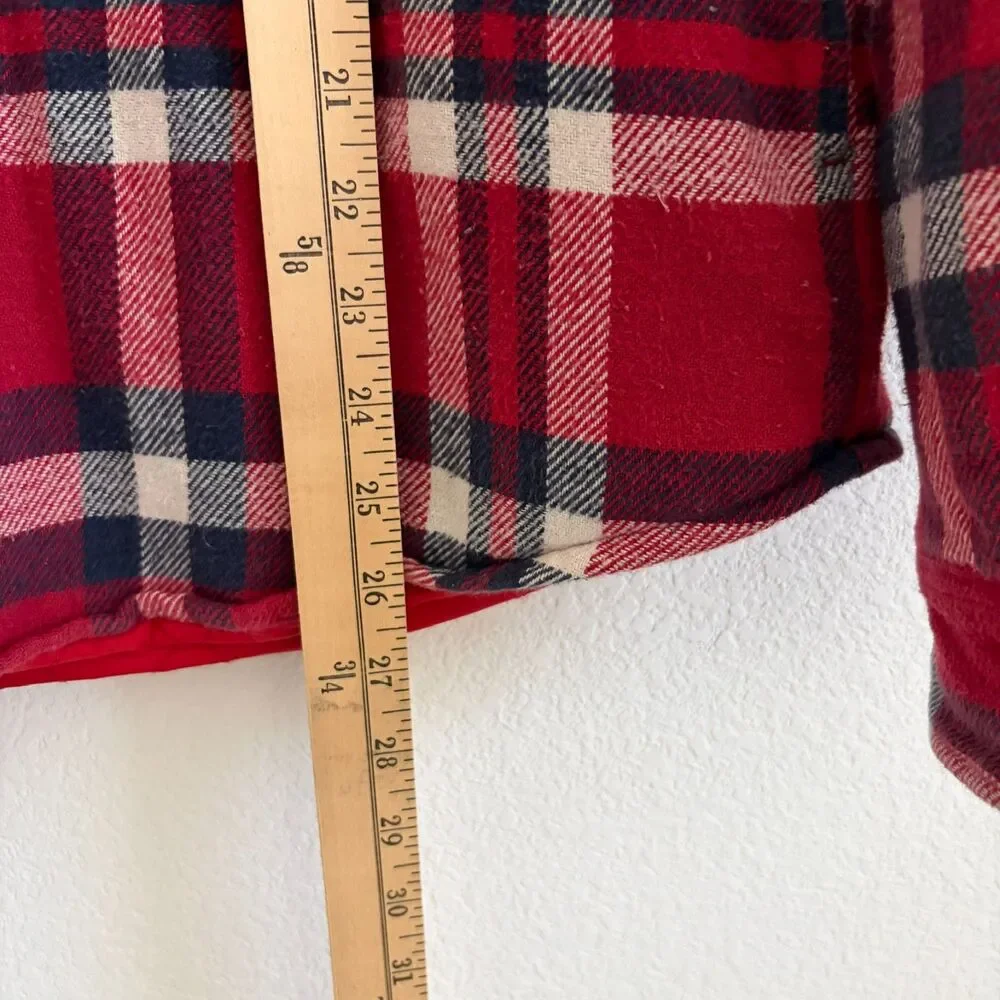 Supreme Plaid Quilted Shirt Jacket Red Flannel Men’s M Streetwear Box Logo